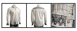 English Laundry Men's Diamond Check Embroidered Shirt