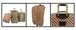Olympia Spearmint 4-piece Polka Dot Luggage Set