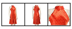 Donna Ricco Women's Halter Tie Open Back Dress