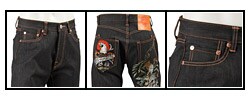 Ed Hardy Eagle Strike Rhinestone Men's Denim Jeans