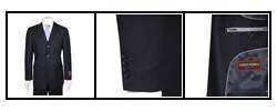 Giorgio Fiorelli Men's Navy Blue Stripe Suit