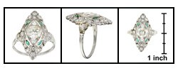 Platinum 1 2/5ct TDW Old Mine Diamond Estate Ring (I-J, SI2-I2) (Size 6)