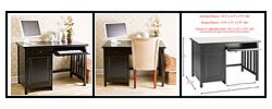 Maydelle Black Computer Desk