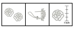 14k White Gold 1/2ct Diamond Flower Earrings