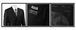 Adolfo Men's Single-breasted 3-button Stripe Suit 