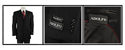 Adolfo Men's Black Cashmere and Silk Blend Blazer