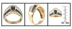 Encore by Le Vian 18k Gold Sapphire and 1/10ct TDW Diamond Ring