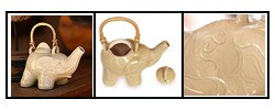 Ceramic 'Elephant Cream Tea' teapot (Indonesia)