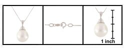 14-kt. White Gold & South Sea Pearl Pendant (10-13 mm)