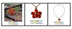 Goldplated Natural Orchid 'Orchid Star' Necklace (Thailand)