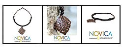 Coconut Shell 'Diamond Sun' Necklace (Thailand)