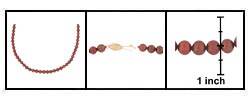 Cultured Red Freshwater Pearl Strand (6-6.5 mm/18in)