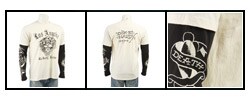 Ed Hardy Men's Premium Los Angeles Tiger Double Sleeve Tee