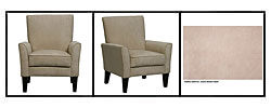 Goa Khaki Microfiber High Back Arm Chair