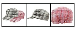 Adi Fleece Lined Plaid Millitary Cap