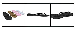 Eve Women's Rhinestone Accent Flip Flop Sandals