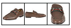 Gucci Brown Leather Horsebit Moccasin Loafers