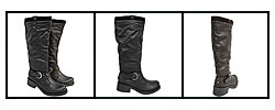 Bamboo by Journee Women's Sweater Top Riding Boots