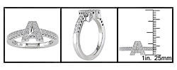 14k White Gold 1/4ct TDW Diamond Initial 'A' Ring (G-H-I, SI)