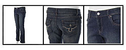 Suite Brand Junior's Embroidered Flap Pocket Jeans