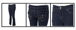 Suite Brand Junior's Studded Flap Pocket Jeans