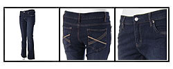 Suite Brand Junior's Stitch Pocket Flare Leg Jeans