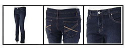 Suite Brand Junior's Stitch Pocket Straight Jeans
