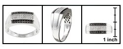 14k Gold 3/8ct TDW Diamond Men's Ring (H, I2)