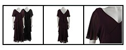 Patra Women's Bead Trim Tiered Chiffon Dress
