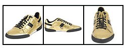 Christian Dior Men's Metallic Gold Flat Sneakers