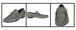 Dolce & Gabbana Men's Grey Leather Slip-ons