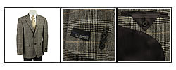 Bill Blass Men's Camel Hair Black and White Sportcoat