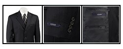 Izod Men's Blue Pinstripe Wool 3-button Suit