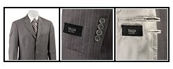 Tallia Men's Grey Stripe Wool 3-button Suit