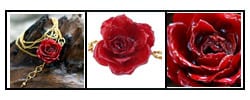 Goldplated Brass 'Scarlet' Natural Rose Necklace (Thailand)