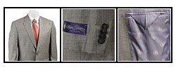 Sean John Men's Black/ White Sharkskin Wool Suit