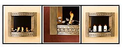 Bristol Antique Gold Wall Mount Fireplace