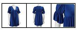 Ruby Women's Poet-sleeve V-neck Dress