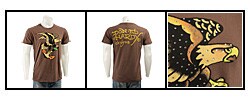 Ed Hardy Men's Premium Eagle Anchor Rhinestone Shirt