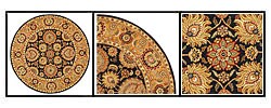 Handmade Legacy Wool and Silk Rug (4' Round)