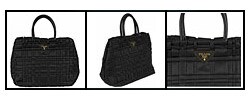 Prada Medium Woven Nylon Tote Bag