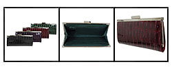 Mundi Croc Patent Women's Clutch
