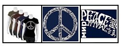 Los Angeles Pop Art Women's 77-language Peace Symbol Tee