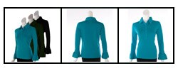 Empathy Women's Polo-style Bell-sleeve Missy Blouse