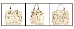 Prada Nappa Gaufre Cream Shopping Bag