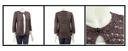 David Brooks Women's Marled One-button Cardigan