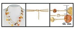 Genuine Italian Murano 3-strand Glass Necklace