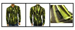 Versace Men's Fitted Multicolor Shirt