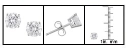 14k Gold 1ct TDW Round Diamond Stud Earrings (G-H/ I1-I2)