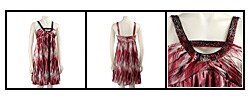 Max & Cleo Women's Printed Beaded Neck Dress
